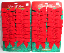 Vintage Trim A Home Kmart 36 Red Velvet Tree Bows Holiday Decoration