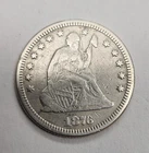 1876 Seated Liberty Silver QUAR.DOL.