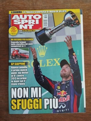 2013 10 21 AUTOSPRINT 21 OTTOBRE 2013 ANNO LII N.41 ALONSO VETTEL DE VILLOTA