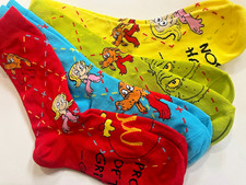 2025 McDonald's Grinch Socks Christmas Adult Happy Meal Complete Set of 4 Opened