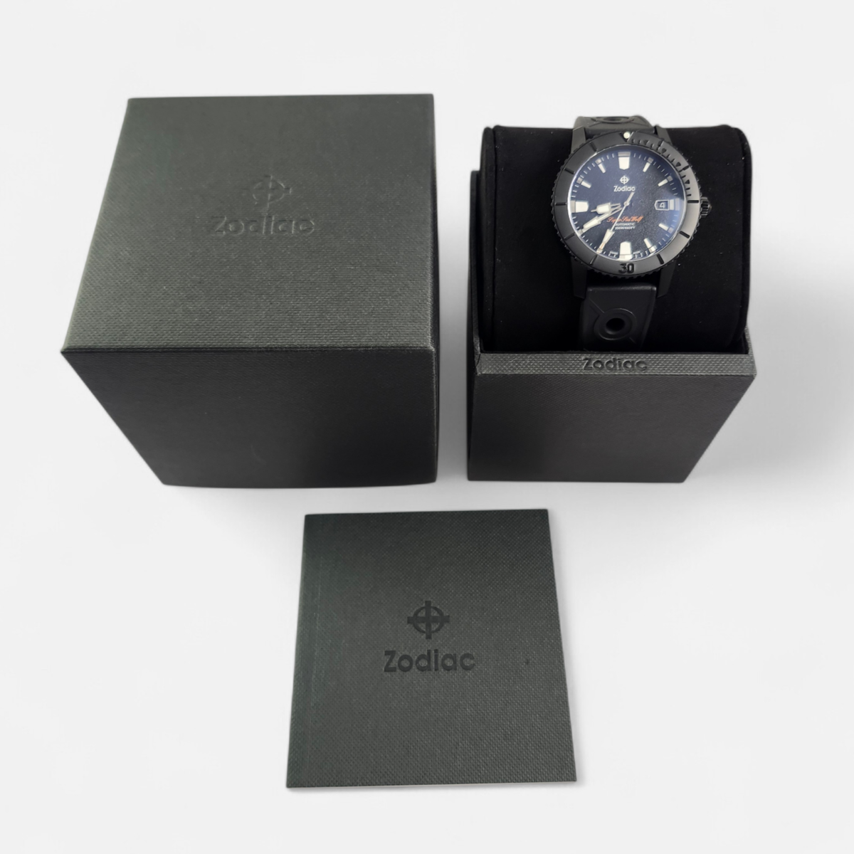 ZODIAC SUPER SEA WOLF COMPRESSION 40MM BLACK DIAL AUTOMATIC ZO9297
