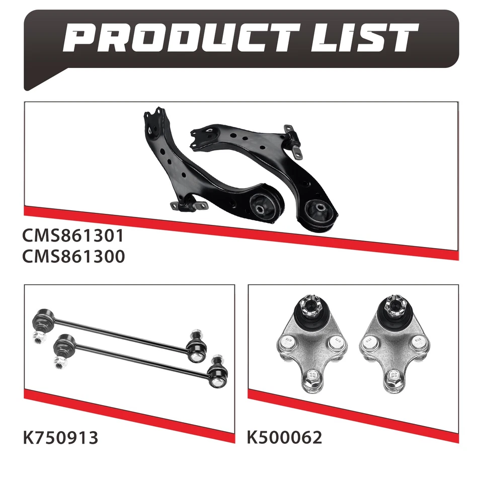 Brazos de control inferiores delanteros barras estabilizadoras eslabones para Toyota Camry Lexus ES250 2019-2022 Foto 4 de 4
