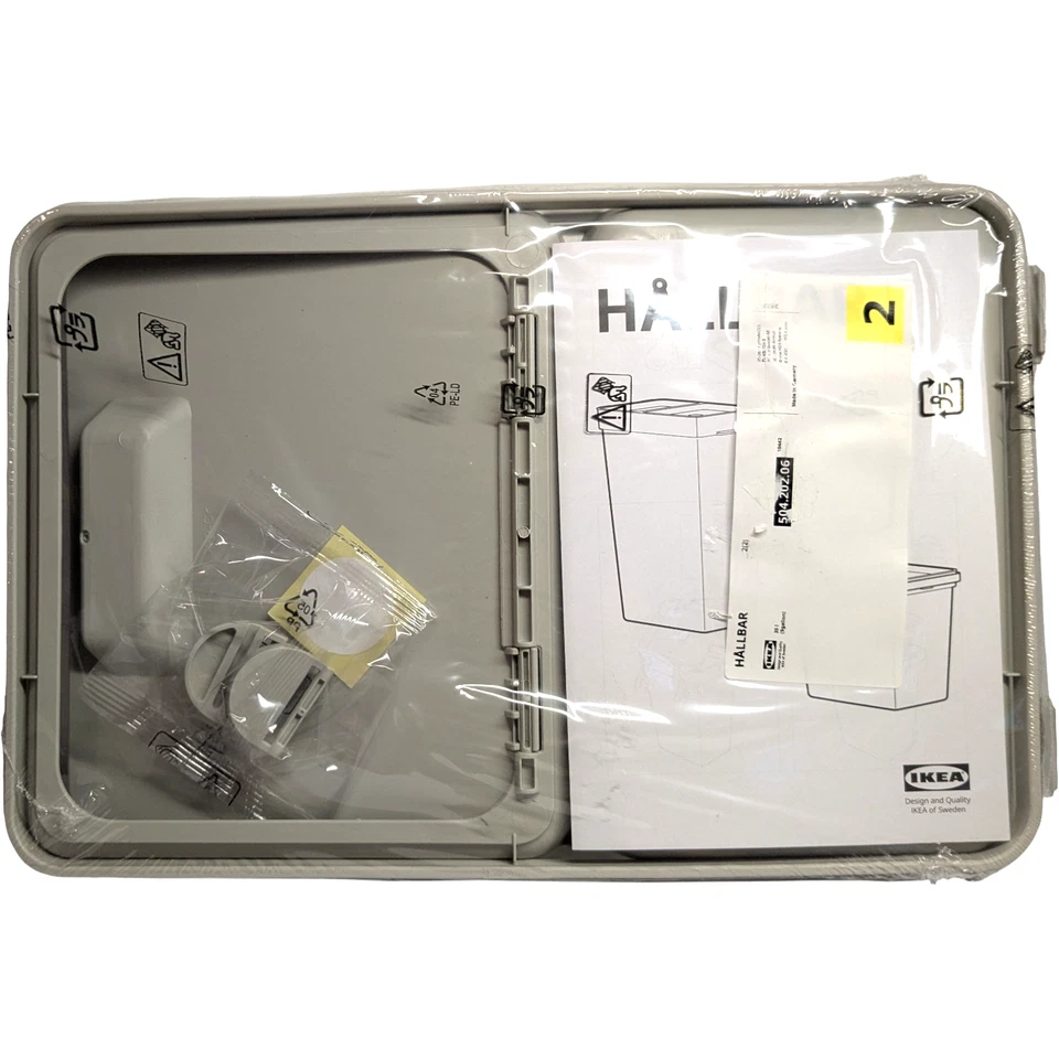 IKEA Hallbar 504.202.06 - Trash Peut Couvercle Poubelle - 35L/9 GAL - Gris - Photo 2/4