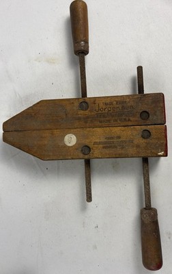 Vtg Jorgensen Wood Clamp Double Screw 10'' X 3.5'' Made In USA 