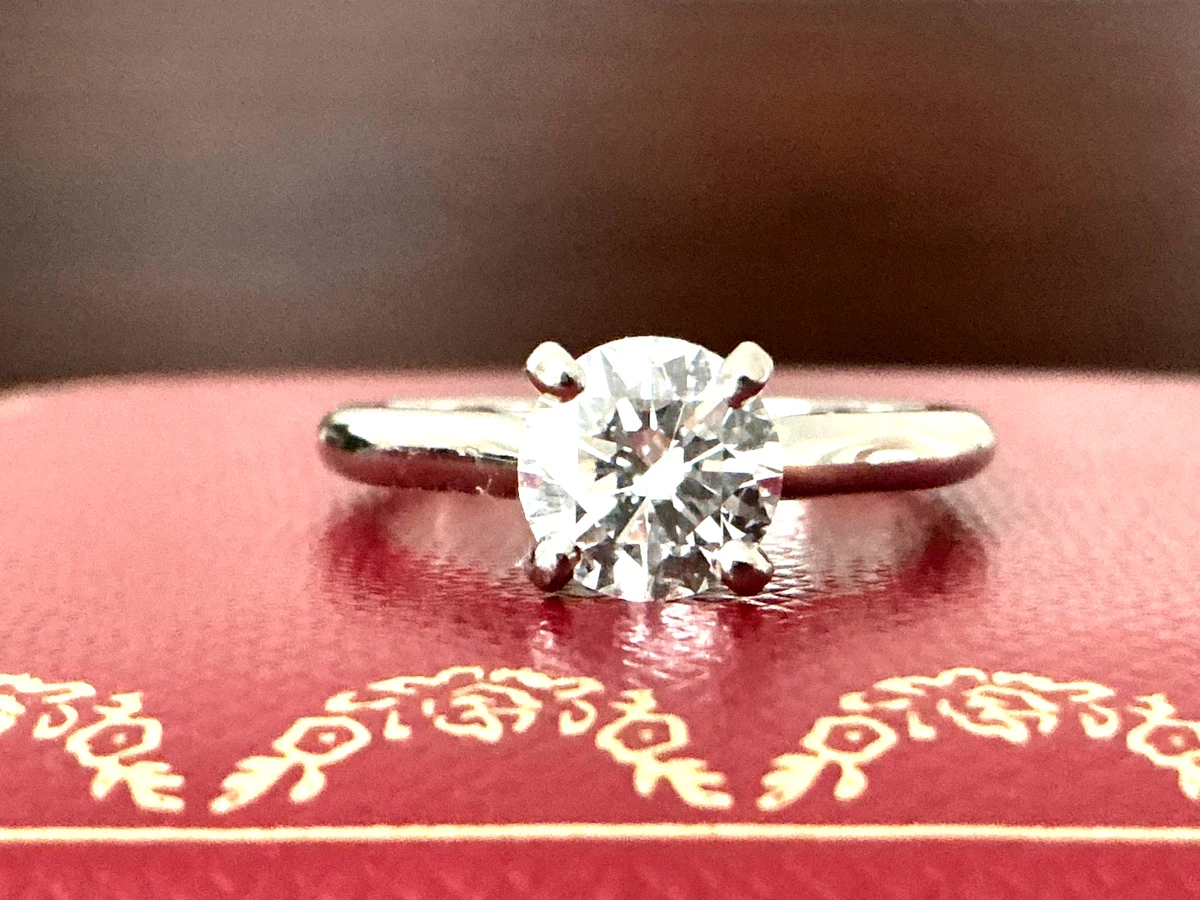 Cartier Diamond Platinum Fine Rings Ring 950 Metal Purity for sale