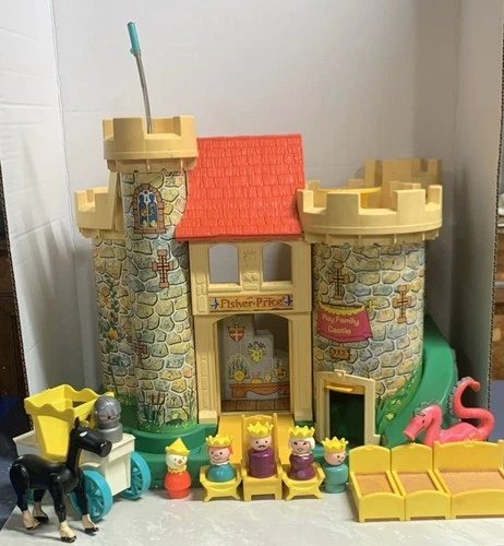 Fisher Price 1974 Vintage Play Family Castle Little People #993 With Accessories