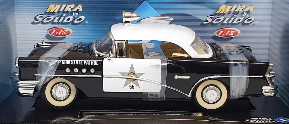 Mira Solido 1/18 Scale 8111 - 1955 Buick Century Sun State Patrol Police Car - Image 3 of 4