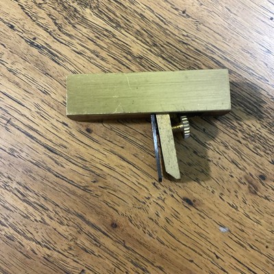 Mini Brass Block Plane Scraper Wood Working Craft Planer Tool Hobby 