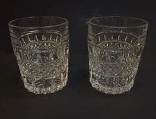 Glasgow by Bohemia Crystal-Crystalex Old Fashioned Bar Glasses Vintage Set of 2