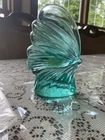 Vintage Fenton  Aqua Blue  Art Glass Handmade Butterfly Figurine Decorative