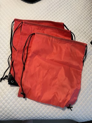 Lot of 3 Drawstring Cinch Bags Backpack Junior Size 16'' x 13'' Pink - NEW