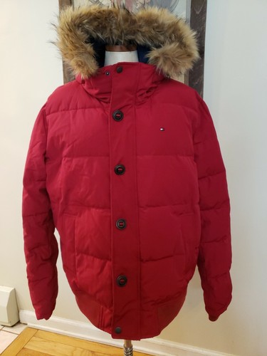 Womens Tommy Hilfiger red puffer 