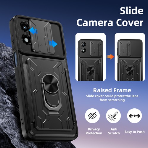 Funda tipo billetera a prueba de golpes con soporte + vidrio templado para Motorola Moto G Play 2024 - Imagen 30 de 83