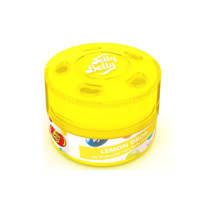 Lemon Drop Jelly Belly Bean Gel Can Car Home Air Freshener Sweet Smell