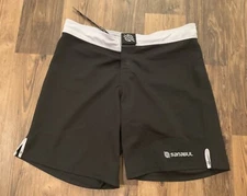 Sanabul Mens MMA Athletic Workout Combat Shorts Black Size 