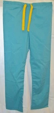 Aramark Unisex Reversible Drawstring Scrub Pant W/ Pocket Teal Sz Small