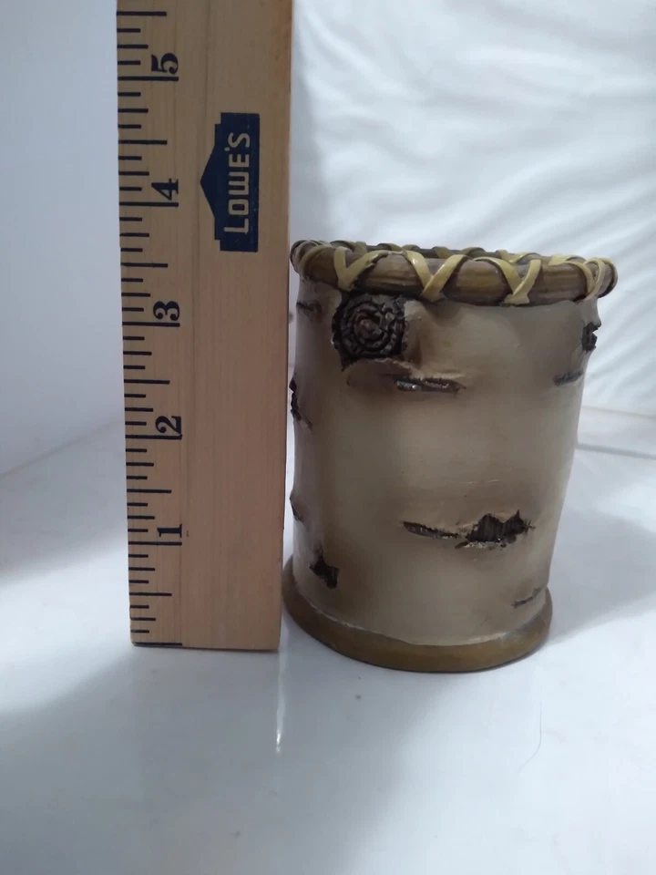Wood Design Decorative Desk Pen Container knick knack  - Image 4 of 4