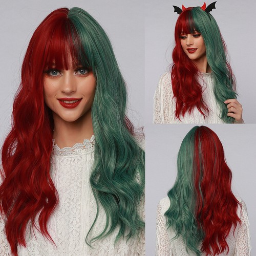 Deep Wave Wigs Long Ombre Brown To Blonde Curly Wig Dark Roots Satin Hair Wrap - Picture 37 of 39
