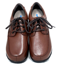 Apex Ariya Mens Diabetic Orthopedic Shoe, Casual Walker Brown Size 12 Extra Wide