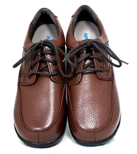 Apex Ariya Mens Diabetic Orthopedic Shoe, Casual Walker Brown Size 12 Extra Wide