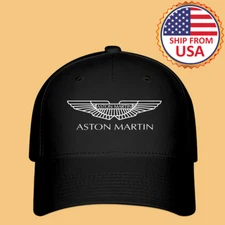 Aston Martin Men's Black Baseball Cap Hat Adult Size S/M & L/XL