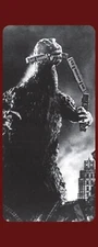 Godzilla Eating a Train - Laminated Photo Bookmark - 2.5 x 6 in
