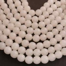 1 Strand White Chalcedony Briolette, Smooth Ball Beads, Smooth Beads, 8 Inches