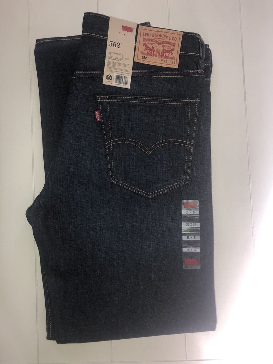 Levi's 562 Men's Button Fly Jeans Size 36x34 Blue | eBay