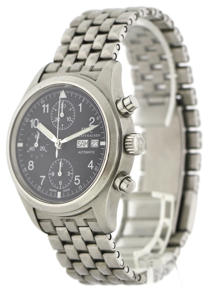 IWC der Fliegerchronograph Herrenuhr, Automatik, Tag/Datum - Ref. 3706 Edelstahl - Bild 4 von 4