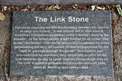 Photo 6x4 The Link Stone plaque Great Malvern Attached to the Link stone  c2009