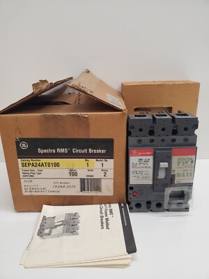 NEW IN BOX! GE 2-POLE 100A CIRCUIT BREAKER SEPA24AT0100