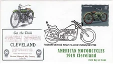 AO-4086-2, 2006, American Motorcycles, Cleveland, FDC, Add-on Cachet. Pictorial