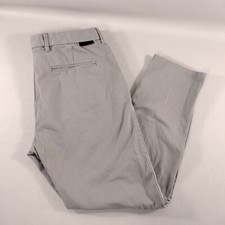 Zara Slim Leg Gray Khaki Trouser Pants Womens Size 31