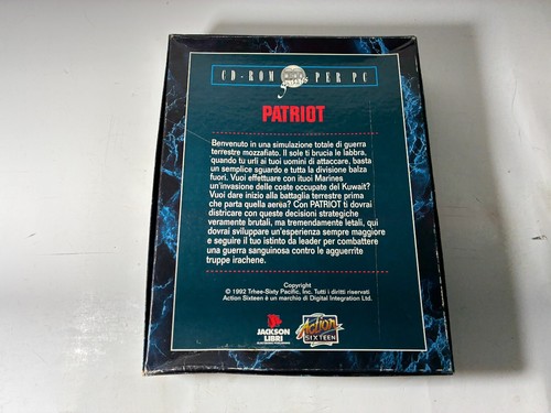 GIOCO PC CD-ROM /PATRIOT / BIG BOX / ITA / 1992, ACTION SIXTEEN-JACKSON LIBRI - Foto 6 di 12