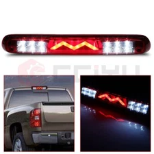 Red Rear LED Third [3rd] Brake Light Cargo Lamp For 07-13 GMC Sierra 1500 2500HD