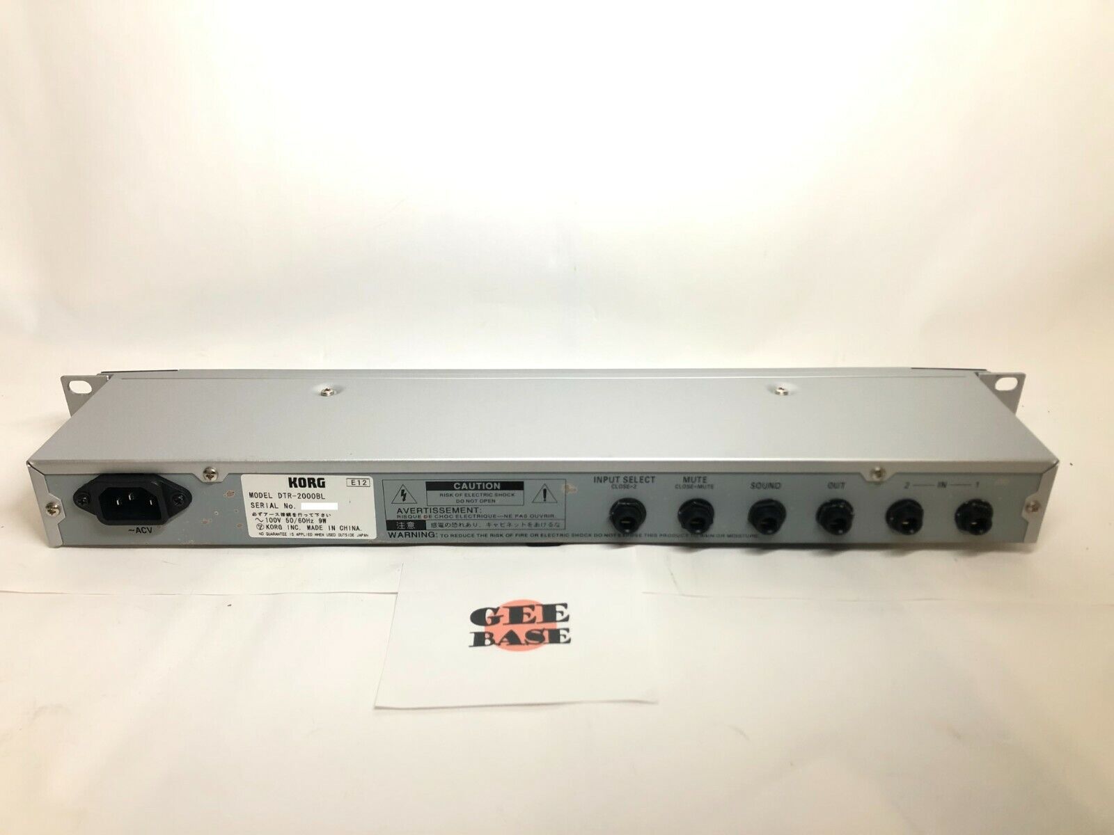 KORG DTR-2000 Rack Mount Chromatic Digital Tuner Tested Free Shipping