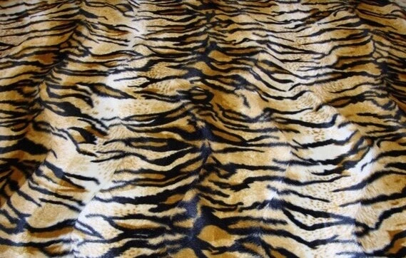 Siberian Tiger Gold Velboa upholstery Fabric per yard 60” wide - Image 2 of 2