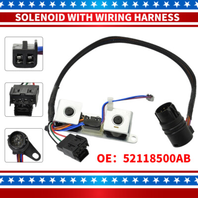 A500 A518 TCC Lock Up Overdrive Solenoid w/ Harness 42RE 44RE 46RE 47RE 2000-Up