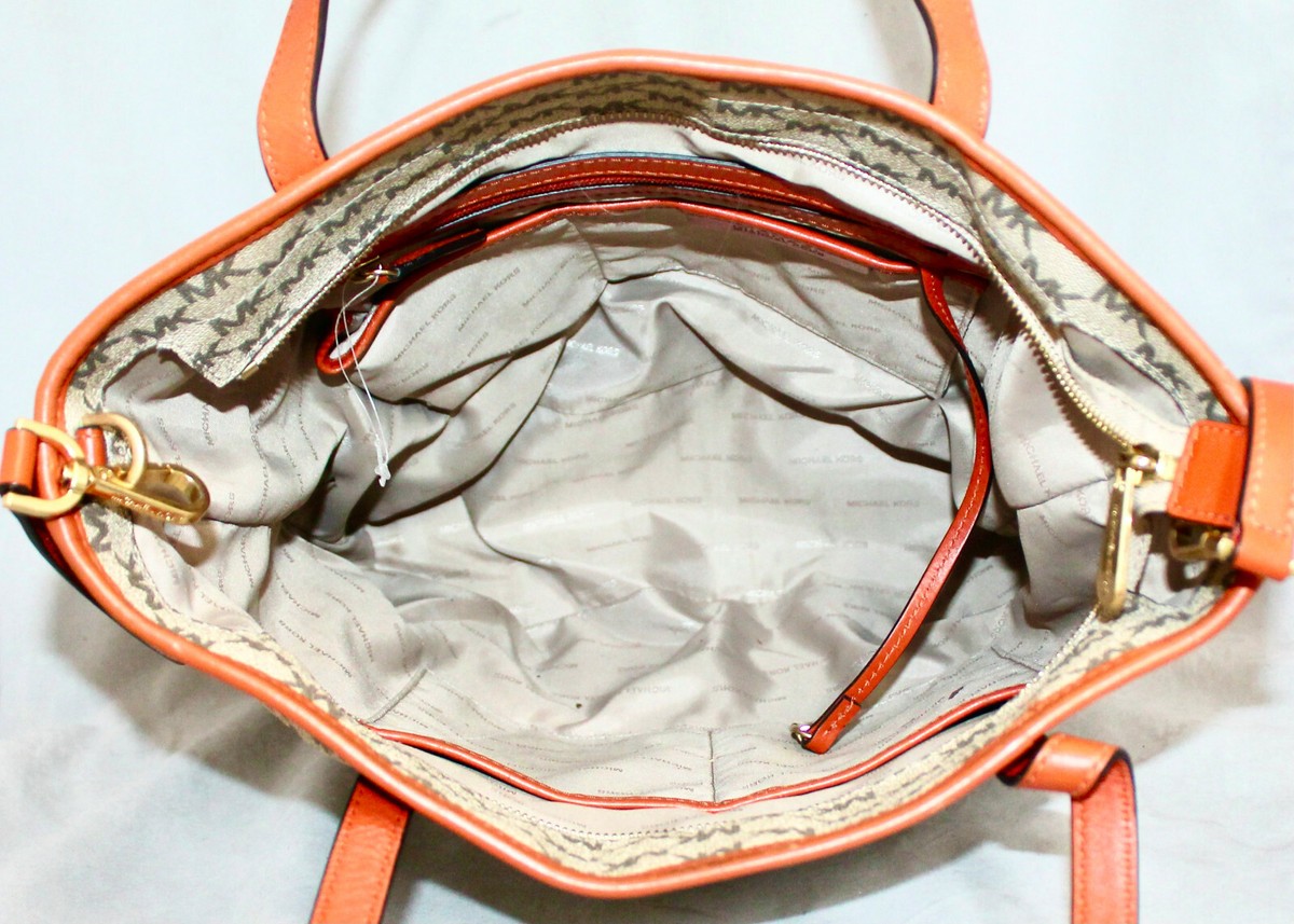 MICHAEL KORS Emry MK Logo Bag Signature Tote Beige Tan