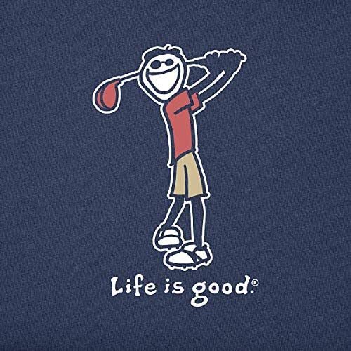 LIFE IS GOOD Vintage S/S Mens Crusher T Shirt Tee Golf Jake Dark Blue