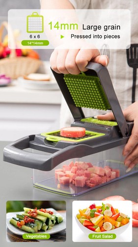 15 in 1 Vegetable Cutter Dicer Chopper Kitchen Salad Fruit Peeler Cutter - Picture 16 of 19