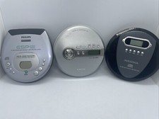 Lot Of 3 Insignia portable CD player NS-P4112, Silver Sony ,Philips For Parts