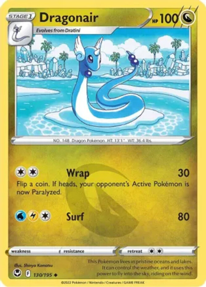 Pokemon Dragonair - 130/195 - Uncommon - Reverse Holo NM-Mint