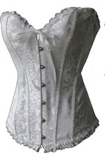 Corsage Korsett Hochzeit Gr. S = 34 creme weiss Standesamt Brokat Halloween