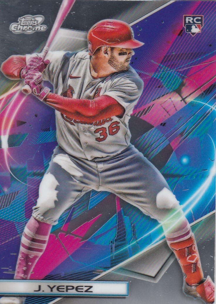 JUAN YEPEZ TOPPS CHROME COSMIC ROOKIE CARD RC ST. LOUIS CARDINALS #36 2022 22