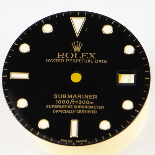 NUOVO QUADRANTE ORIGINALE ROLEX NERO SUBMARINER, Oyster Perpetual Date - Foto 8 di 12
