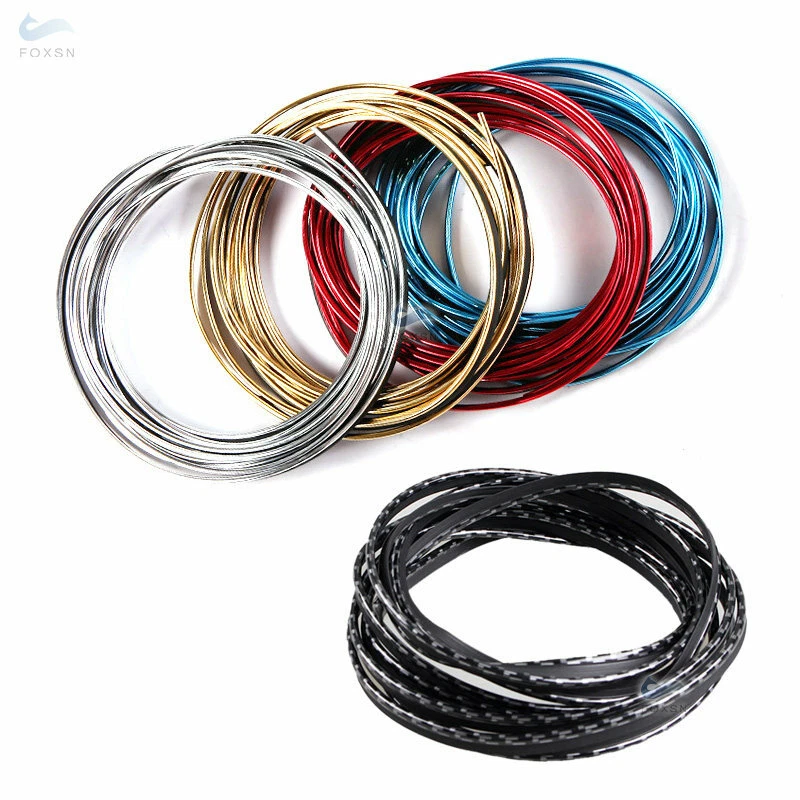 Molduras de modificación de textura de fibra de carbono 5M borde de panel de puerta tablero tira Foto 2 de 4