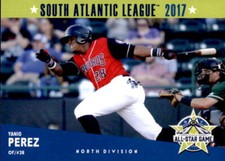 2017 SAL All-Star Game North Grandstand 22 Yanio Perez Havana Cuba Baseball Card