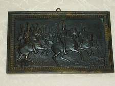 Plakette Porträt Bronzeguss " Schlachtenszene" signiert V.G.Mueller AKAD. Berlin