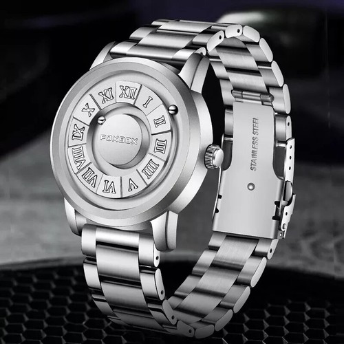 LIGE Orologio Uomo Quarzo Impermeabile Scorrimento Perline Magne Sport Orologio Da Polso Boxato - Foto 3 di 19